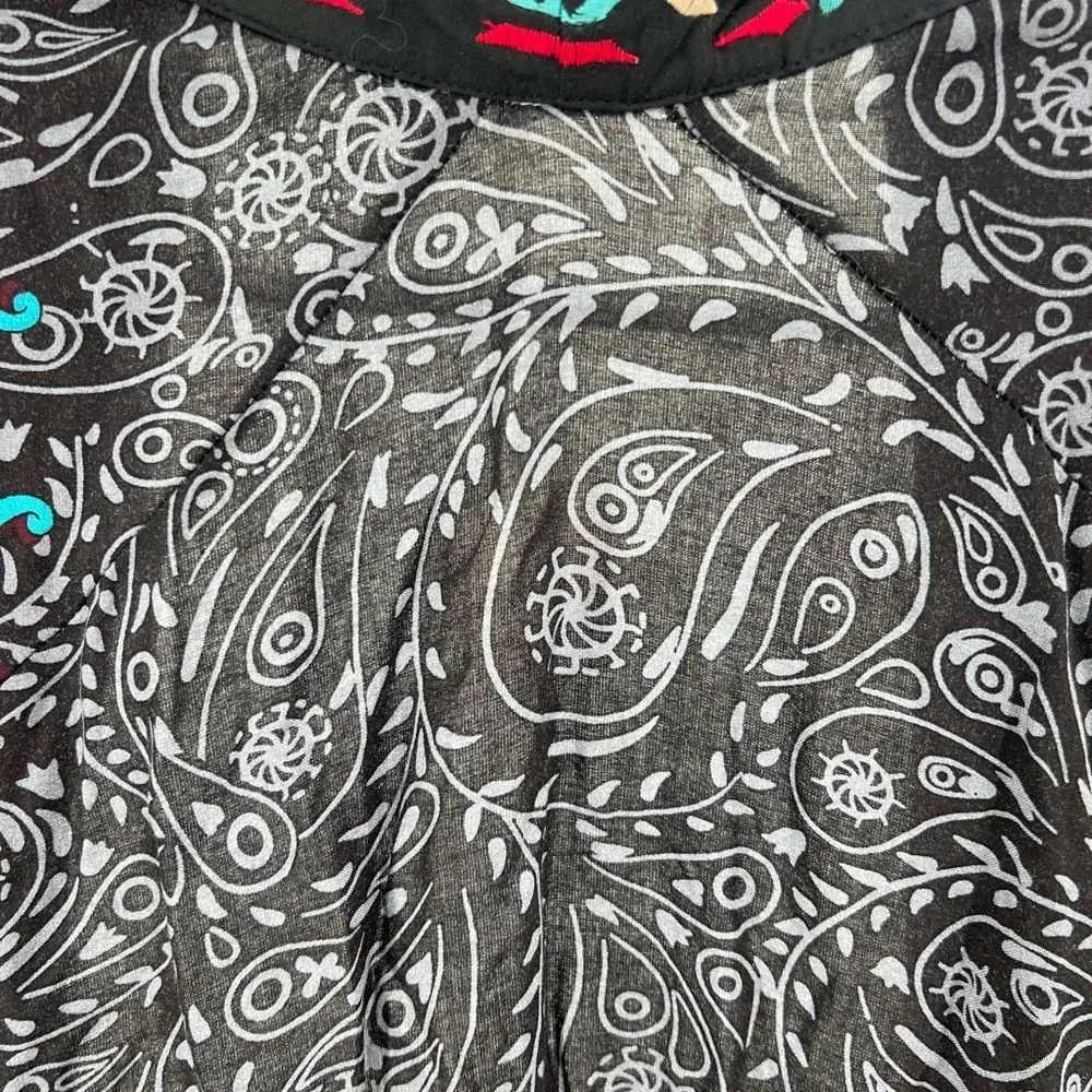 Flying Tomato embroidered open front cardigan duster M/L rayon lightweight - Picture 7 of 7